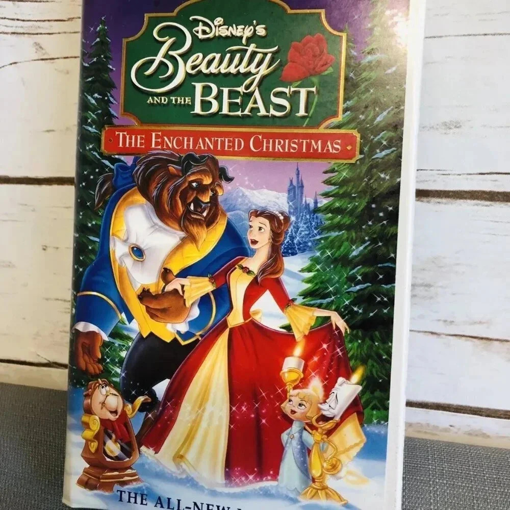 BEAUTY AND THE BEAST THE ENCHANTED CHRISTMAS VHS Home Video Tape Walt Disney